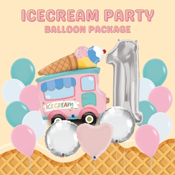 [Birthday] Ice Cream Party Balloon Package