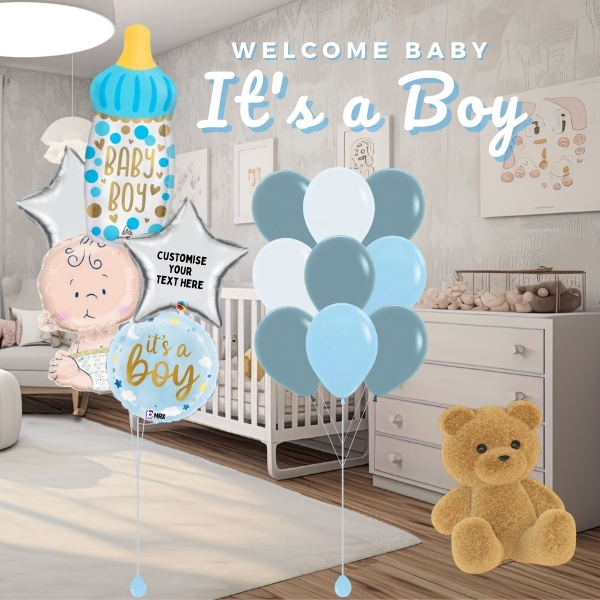 [Newborn] Welcome Baby Balloon Package - Boy