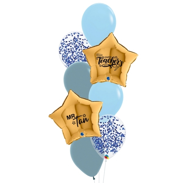 [Teacher's Day] Confetti Star Struck Balloon Bouquet - Gold