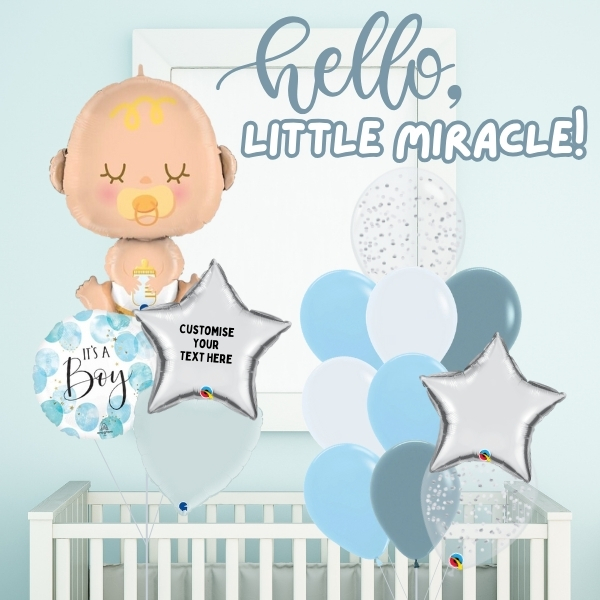 [Newborn] Hello Little Miracle Balloon Package - Boy