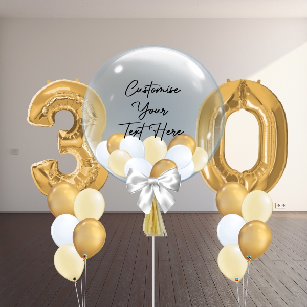 Personalised Bubble & Number Balloon Package