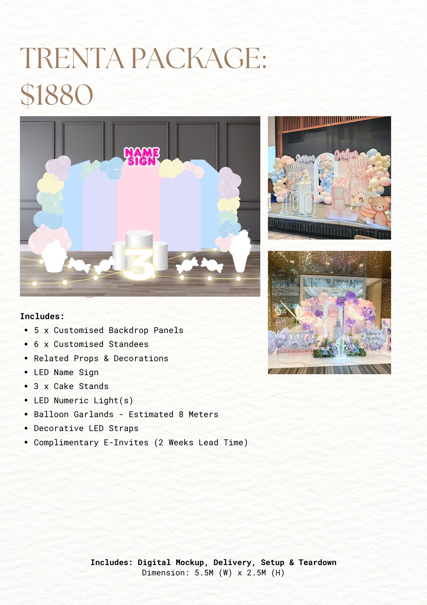 Trenta Balloon Backdrop Package