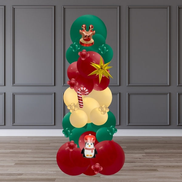 [Christmas] Holly Merry Balloon Column