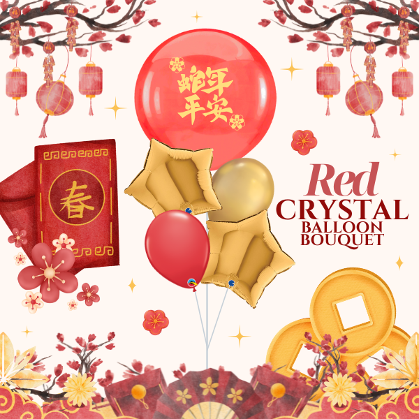 [CNY] Gold Crystal Balloon Bouquet