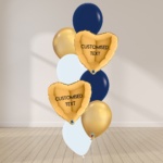 Sweet Heart Balloon Bouquet - Midnight Blue & Gold