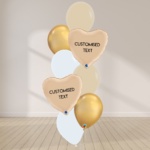 Sweet Heart Balloon Bouquet - Cream