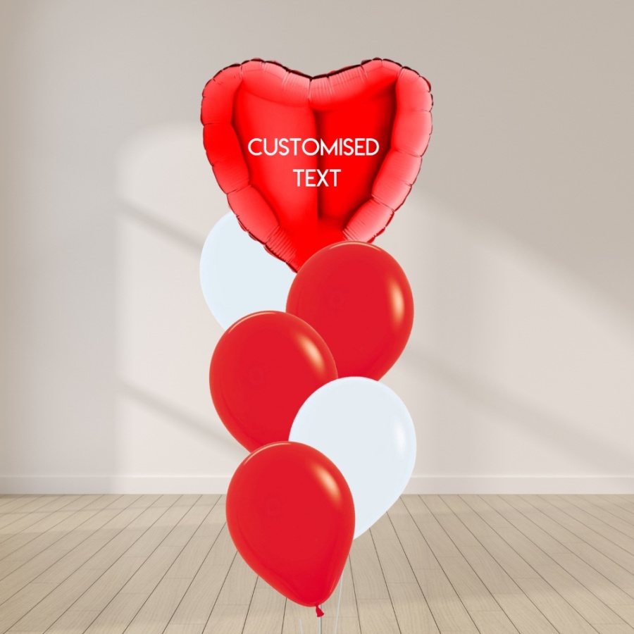 I Heart You Balloon Bouquet - Red