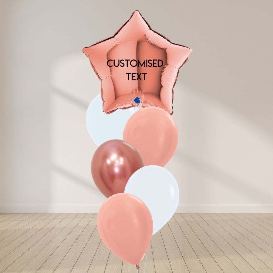 You're The Star Balloon Bouquet - Rose Gold