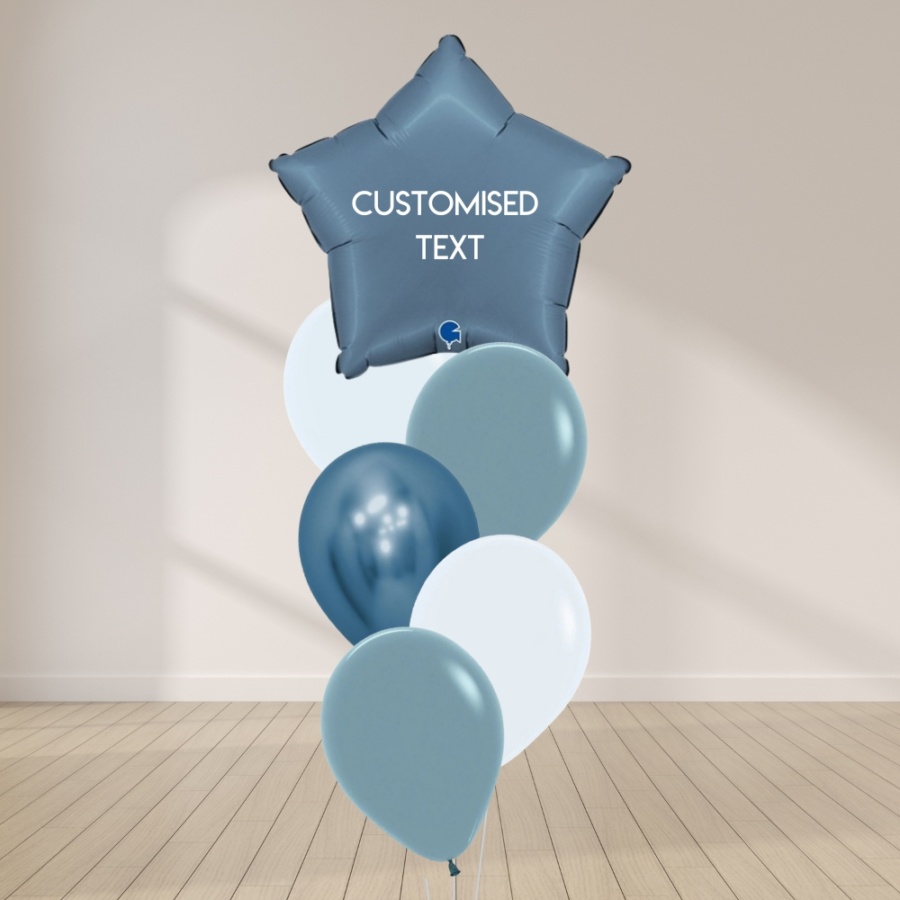 You're The Star Balloon Bouquet - Sage Blue