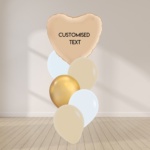 I Heart You Balloon Bouquet - Cream