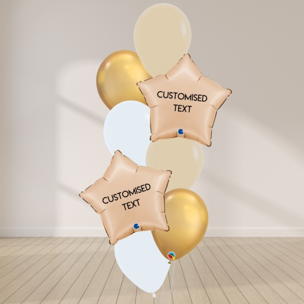 Star Struck Balloon Bouquet - Cream