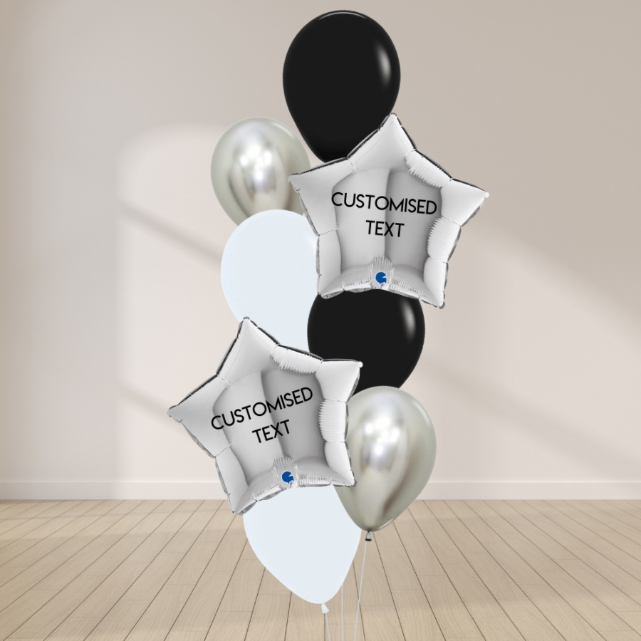 Star Struck Balloon Bouquet - Monochrome