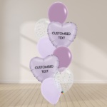 Sweet Heart Balloon Bouquet - Purple