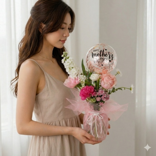 Blossom Flower Jar (Pink)