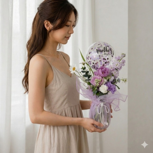 [Festive] Blossom Flower Jar (Purple)