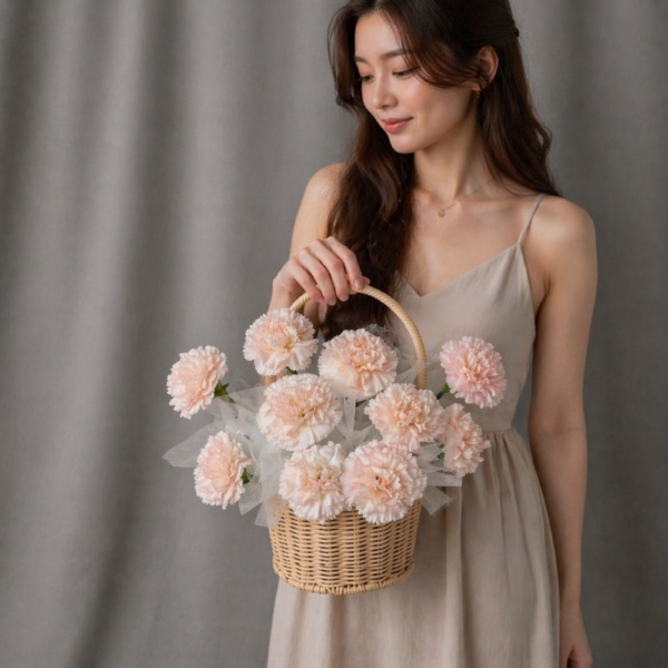 My Soft Spot - Cream Flower Basket
