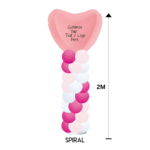 36" Heart Foil Balloon Column - Customise your colours