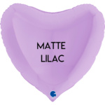 36" Heart Shape Foil - Matte Lilac