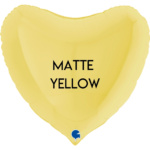 36" Heart Shape Foil - Matte Yellow