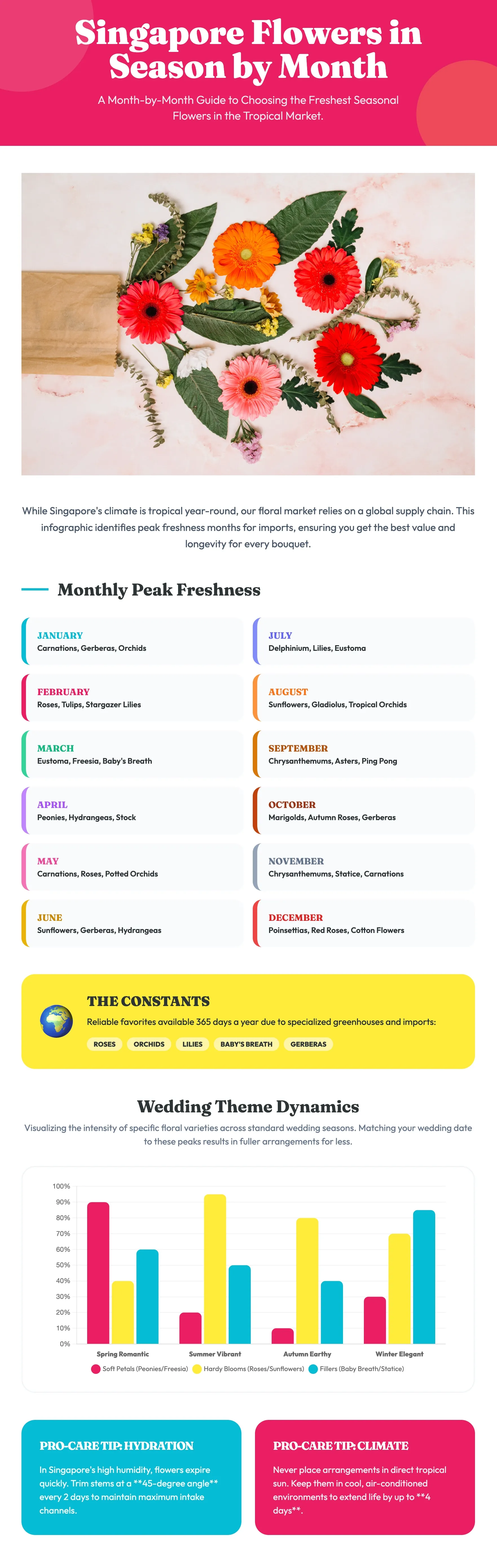 flowers in season by month infographics