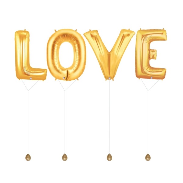40" LOVE Foil Balloon - Gold