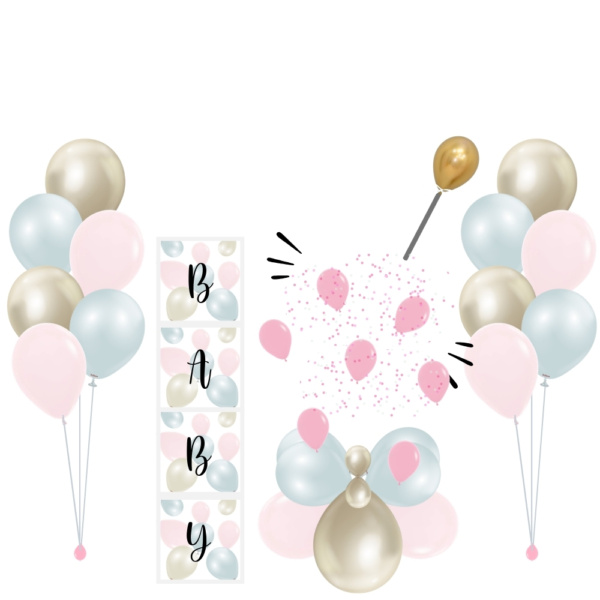 Blissful Euphoria Gender Reveal Balloon Package