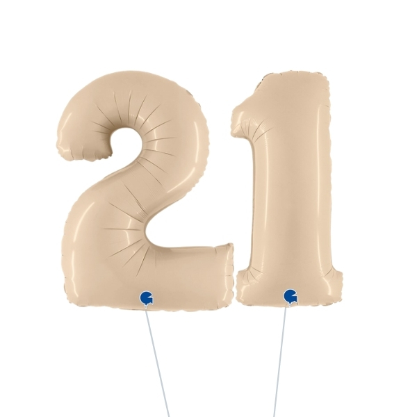 Pastel Cream Number Balloon [0-9]