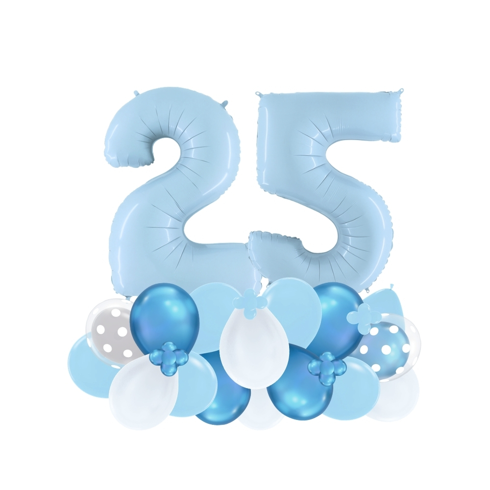 Blue Number Balloon Centerpiece