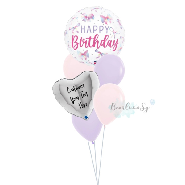 Ombre Bow Birthday Balloon Bouquet