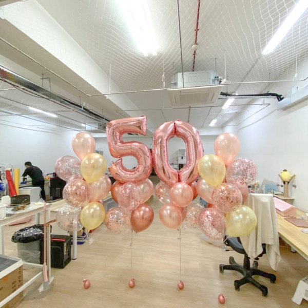 Luxury Number & Confetti Balloon Package