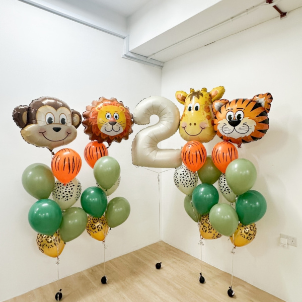 Safari Friends Birthday Balloon Package
