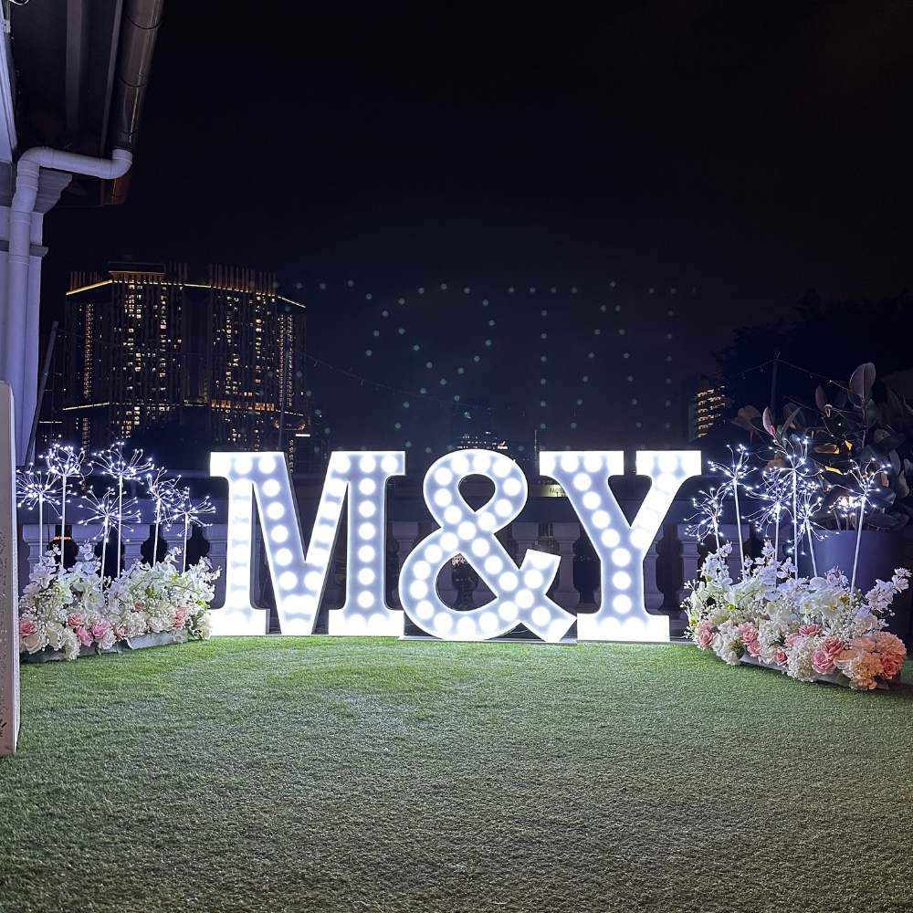 Marquee light decorations for wedding