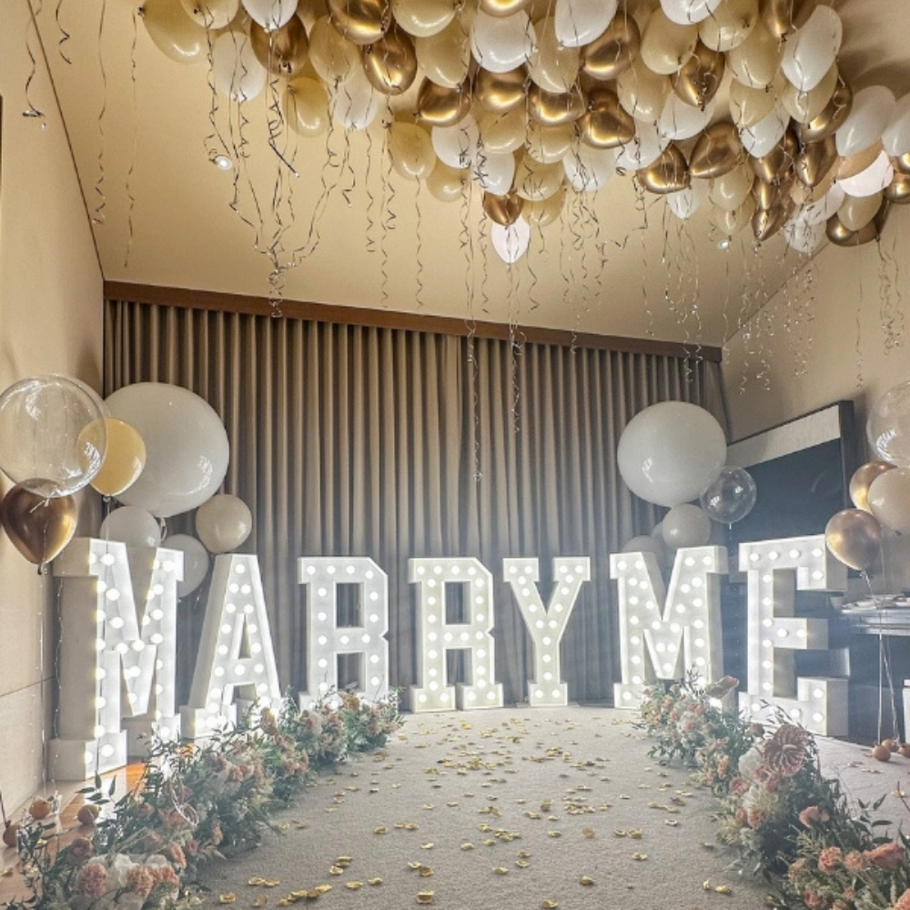 Marquee light letters for event decoration in Singapore