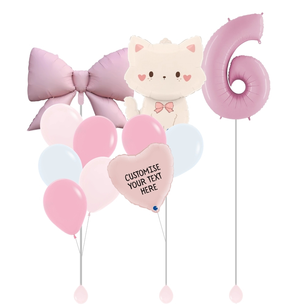 Cat & Ribbon Balloon Package - Image 2