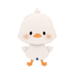 White Duckling Foil Balloon
