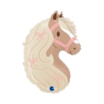 Boho Pony Head Foil Balloon