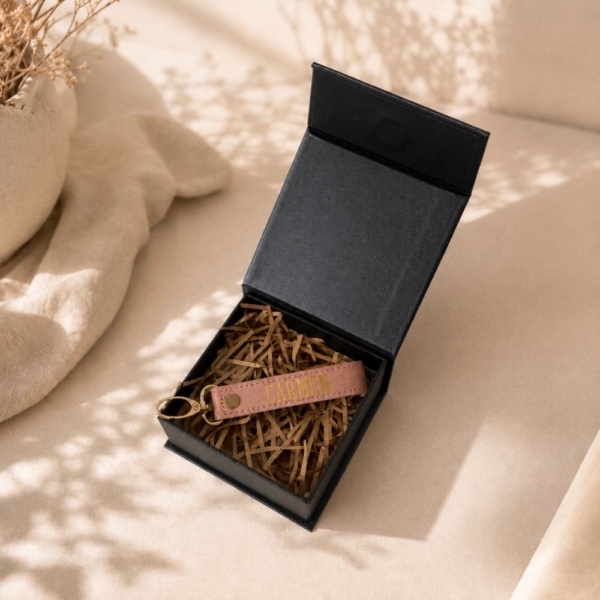 Personalised Luxe Key Fob - Pink