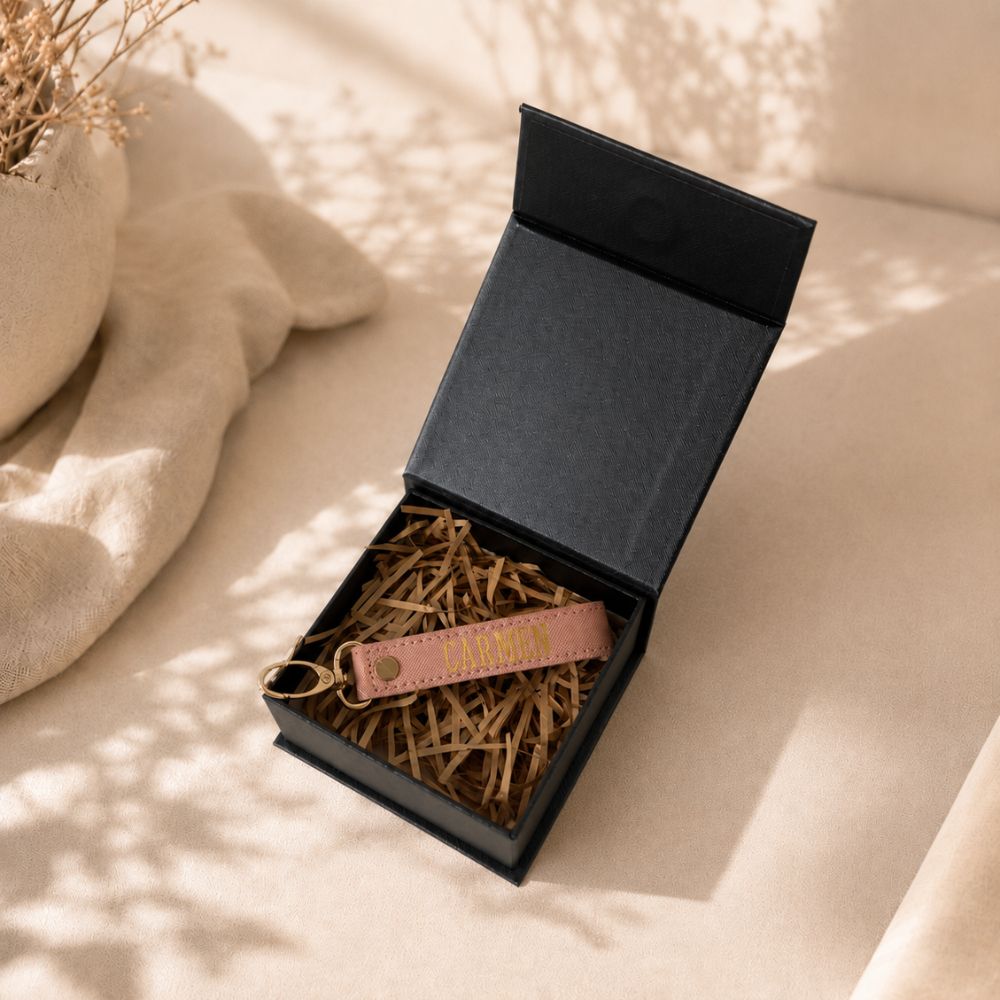 Personalised Luxe Key Fob - Pink