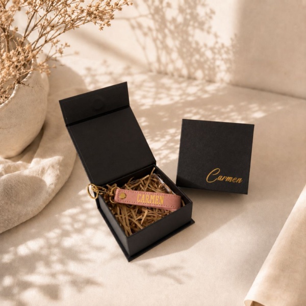 Personalised Luxe Key Fob - Pink