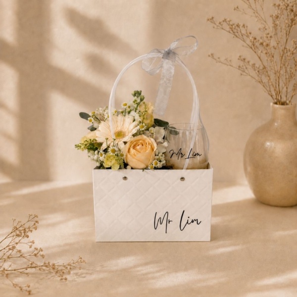 Super Cher Floral Bag - White