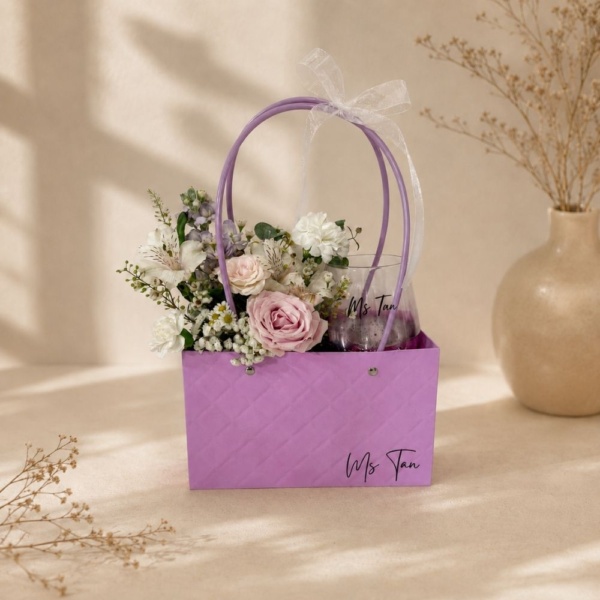 Super Cher Floral Bag -Lilac