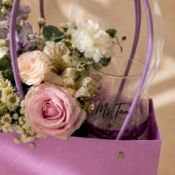Super Cher Floral Bag -Lilac